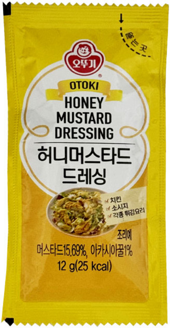 오뚜기 일회용허니머스타드, 12g, 100개