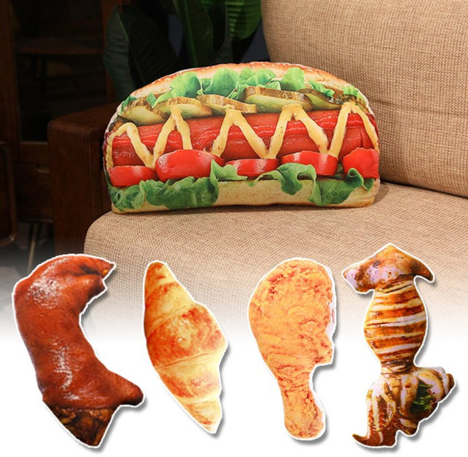 햄버거 쿠션 독서 닭다리 뜨개 쇼파 치킨 생선 빵 포토 낮잠 음식 맥주 침대 틈새 인형, 족발, 1-1. 족발 20Cm