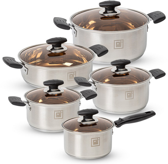 아이제나흐 IH 인덕션 겸용 베틴 스테인리스 냄비 5종 세트, 혼합색상, 1개, 18편수+20양수+22양수+26곰솥+26전골