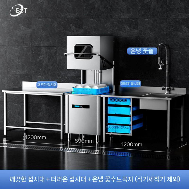 대형식기세척기 공장 호텔 식당 병원 구내식당 업소용식기세척기 학교, 17 보조작업대패키지