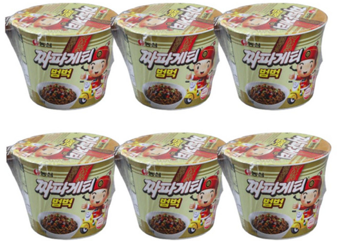 농심 짜장범벅 컵라면 소컵 70g 6개