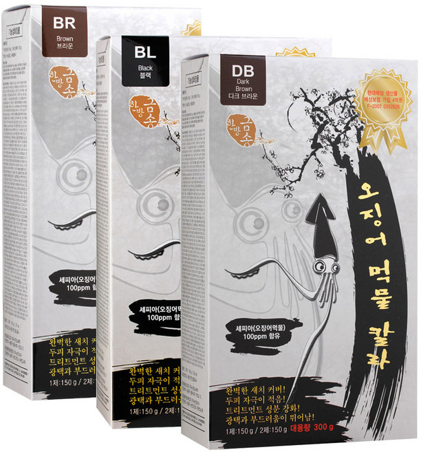 뉴겐 금송 스퀴드 잉크 헤어칼라 오징어먹물 새치염색약, 다크브라운 DB, 1개