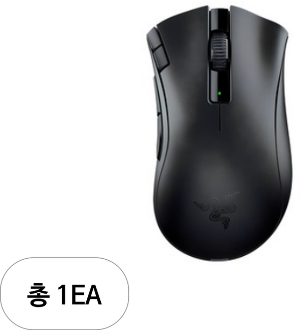 레이저 DeathAdder V2 X HyperSpeed 무선 마우스 RZ01-0413, 블랙, 1세트