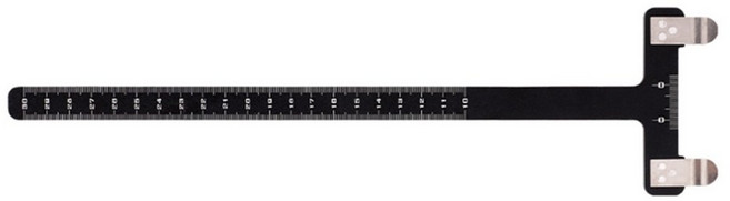 눈금자 Bow Compound 양궁 터닝 사각형 Bowstring 측정 도구 모양 Recurve, Black, 1개