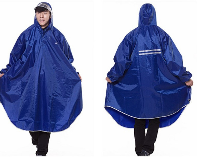 (우후) 오토바이 자전거 성인용 우비