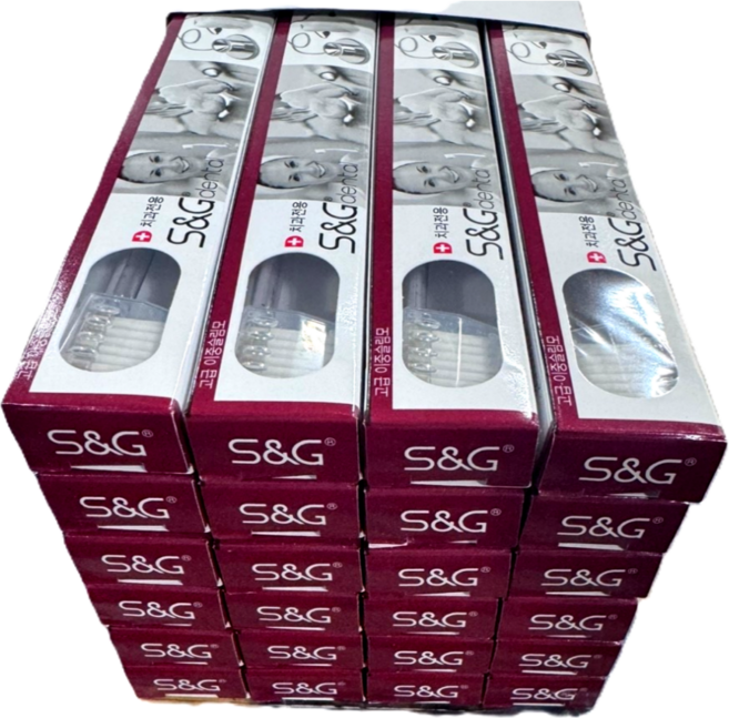 SNG치과전용 고급 이중슬림모 칫솔 국산 미세모 극세모 잇몸케어 성인용, 1개, 24개입