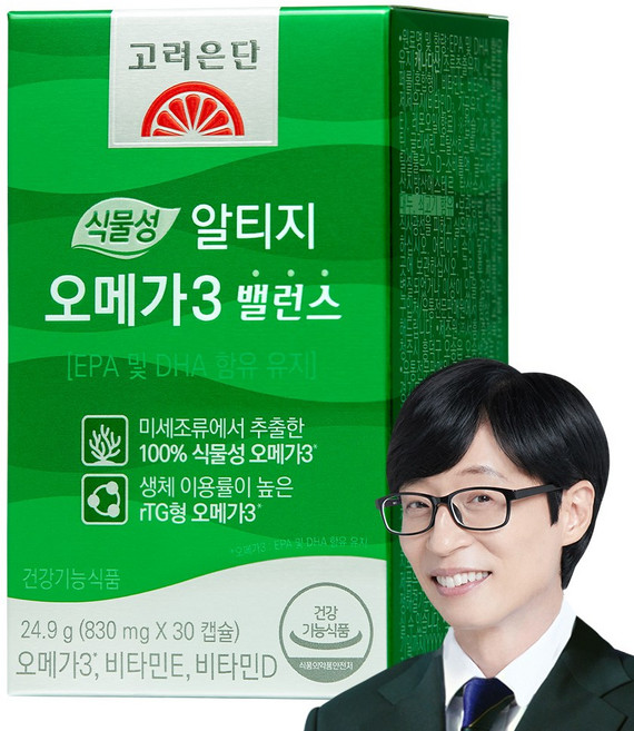 고려은단 식물성 알티지 오메가3 밸런스, 30정, 1개