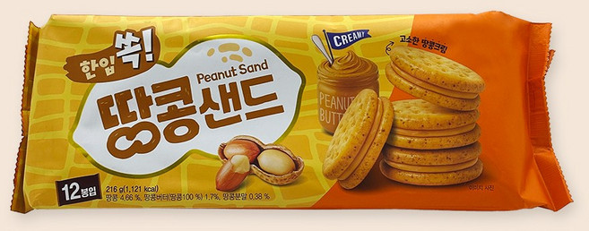 한입쏙 땅콩샌드 216g (12개입), 1개