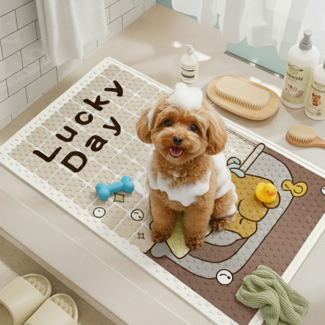 튼튼디포 논슬립 강아지 목욕매트, 1개, 혼합색상