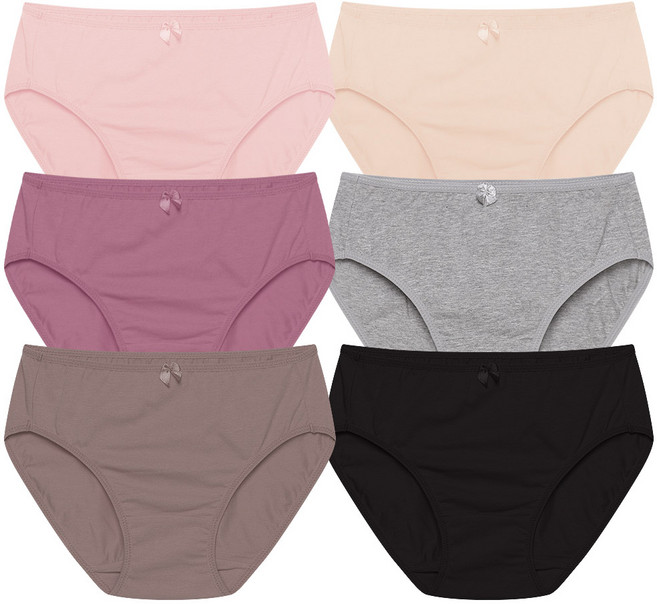 젝시나인 60수 면스판 리본 팬티 6종 세트 순면95% 빅사이즈 XNP200