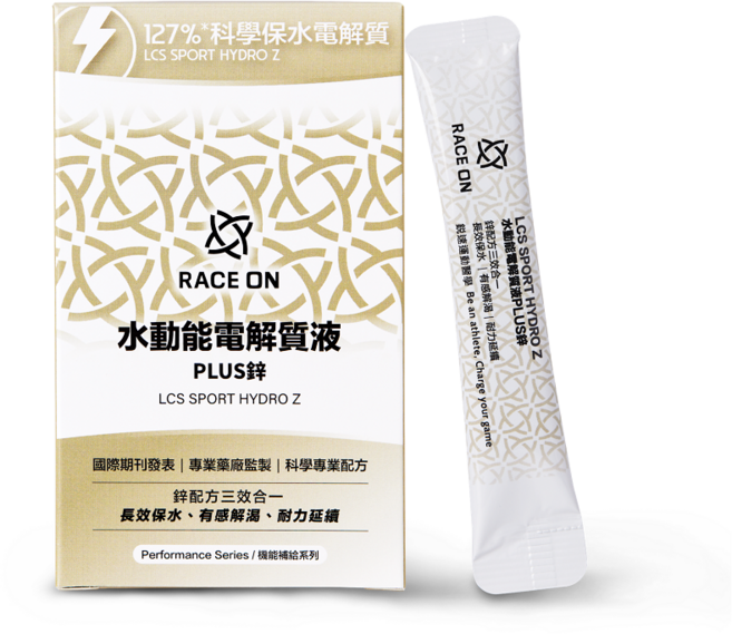 RACE ON 水動能電解質液PLUS鋅, 12包, 7g
