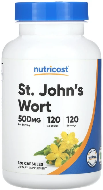 Nutricost 세인트존스워트 500mg 캡슐 120정, Nutricost세인트존스워트500mg캡슐120정, 1개 - 쿠팡