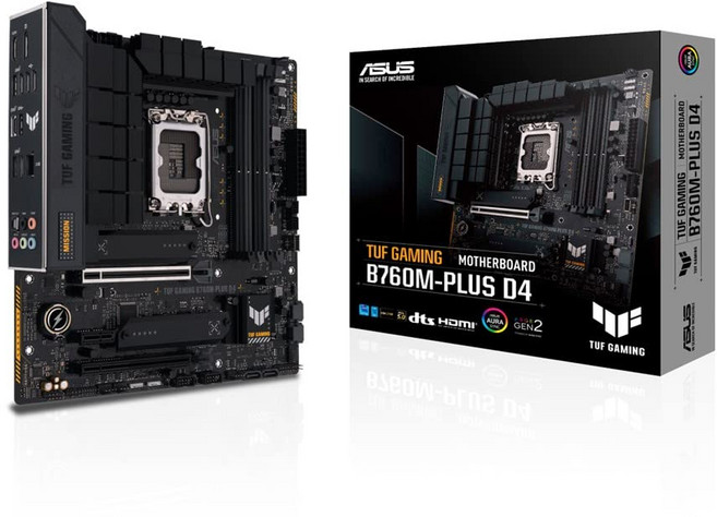 ASUS INTEL 13.12세대 LGA1700 대응 B760M 탑재 마자 보드 Micro ATX TUF GAMING B760M-PLUS D4 국내 정규 대리점품