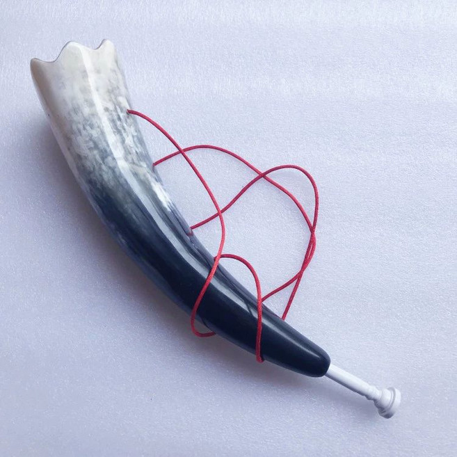 뿔피리 양각나팔 악기 입문 뱃고동 쇼파르 나팔, 1개, 레진 화이트 블로우 40cm, 기본 모델명/품번