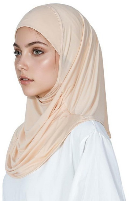 Jazvano Solid Color Hijab for Women Muslim Prayer Scarfs for Women Women's Instant Hijab Modest Is