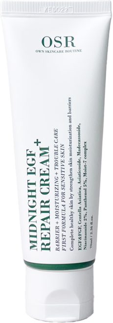 오에스알 미드나잇 EGF 재생 병풀 판테놀 마데카 시카 리페어 크림, 1개, 70ml