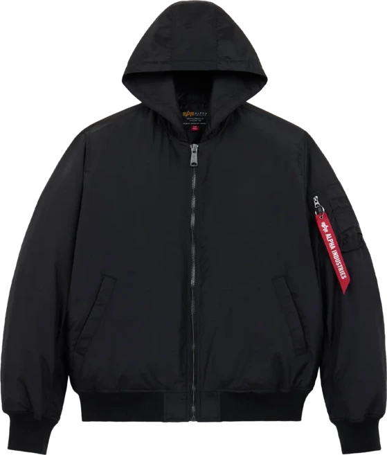 ALPHA INDUSTRIES 알파 인더스트리 MA-1 후디드 옥스포드 플라이트 자켓 블랙 234749
