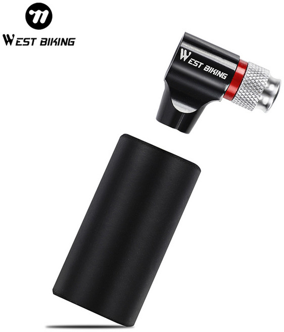 WEST BIKING 이산화탄소 공기 펌프, 1박스, Black