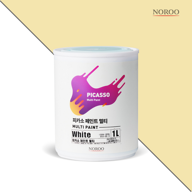 노루페인트 피카소 페인트 멀티 1L, 뱀부옐로우 SP6080, 1개