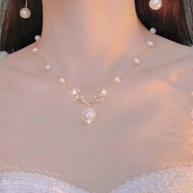 FANSYLI 담수 진주 목걸이 클랙식 밥풀진주목걸이 너의 패션 트렌드가 있는 진주 펜던트 0628K1