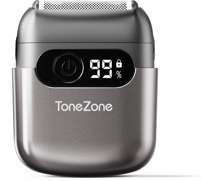 TONEZONE 미니 전기면도기 왕복식 360도밀착 피부자극적음 IPX7방수, 그레이, BG-7181