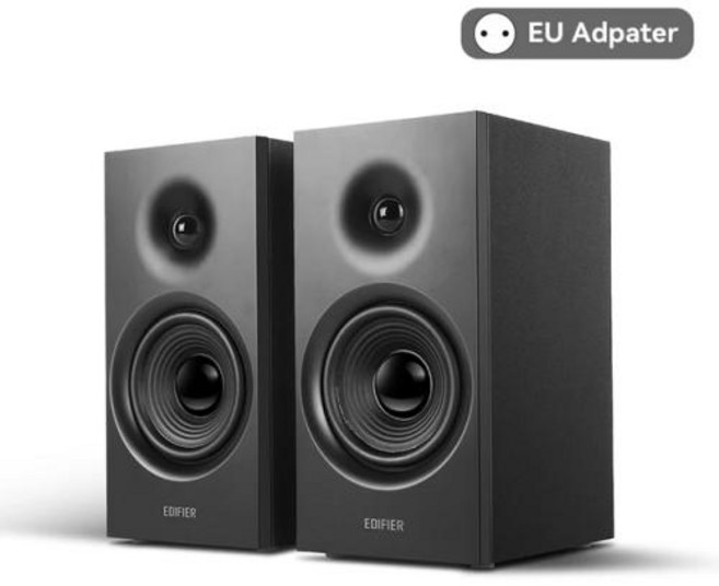 에디파이어 에디터 R1080BT 전원 북셀프 스피커 2.0 블루투스 5.1 라인 Aux 입력 딥 베이스 스테레오 24W RMS PC 노트북, 1) Black, 없음