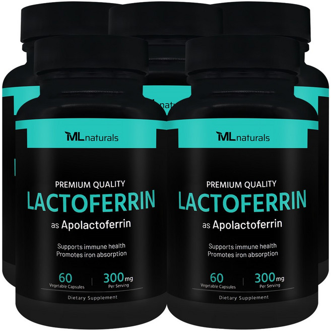 [미국번개배송] 신제품 마이라이프 내추럴스 락토페린 300mg, 5개, 60정