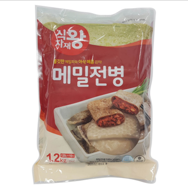 식자재왕 [식자재왕] 메밀전병 1.2kg (120gx10), 8개