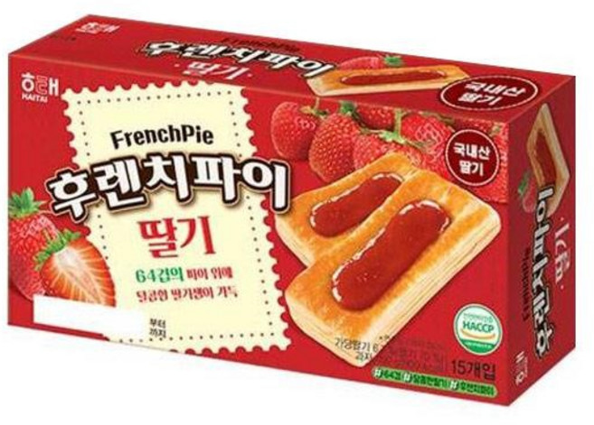 후렌치파이 192g 15입 딸기맛 해태제과, 1g, 1개
