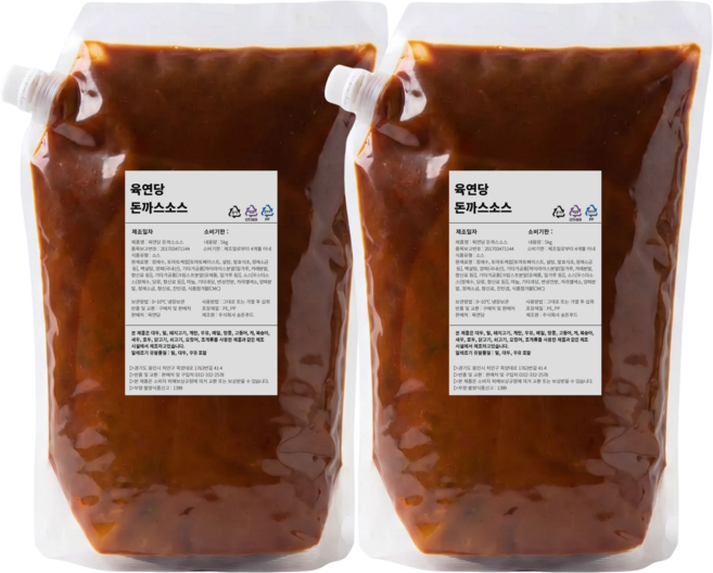 육연당 옛날식 달콤새콤 경양식 돈까스소스 5kg 업소용 대용량, 2개