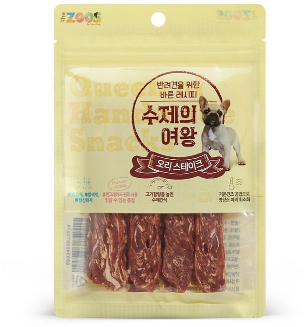 수제의여왕 강아지 간식, 오리스테이크, 70g, 10개