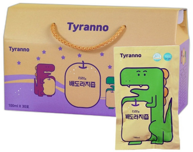 티라노 아기 배도라지즙 어린이 배즙, 30팩, 30개, 100ml