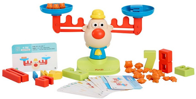 무게 측정 비교 저울 원리 수 크기 개념 학습 양팔 저울 어린이집 유치원 과학 교구, 1개, 스마트밸런스