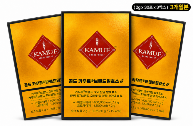 카무트 골드 카무트효소 30포, 2g, 90개
