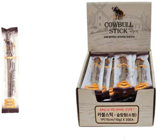 청정우 카불스틱 강아지 간식 치아 건강 스낵 30개, 10g, 소우신