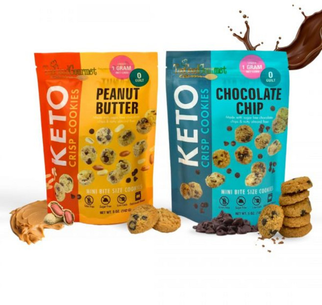 Too Good Gourmet 초콜릿 쿠키 뉴 투 굿 구르메 저탄수화물 케토 스낵 2팩 칩 무설탕 완벽하게 구워진 글루텐 프리 곡물 제로 설탕, 142g