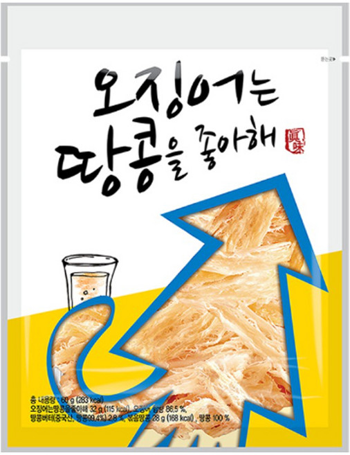 정화식품 오징어는 땅콩을 좋아해, 60g, 8개