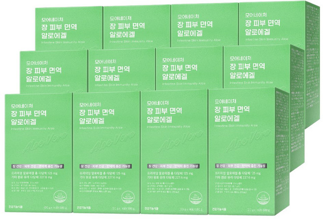 모어네이처 알로에 겔 젤리 베라 다당체 먹는 장 피부 면역력 이뮨 14포+쇼핑백증정, 280g, 12개