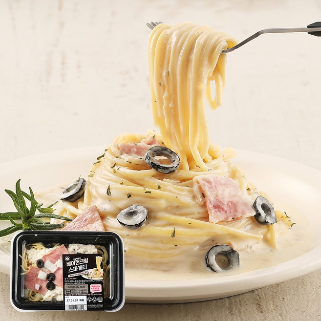 싱글팩토리 베이컨크림 스파게티 290g 전자레인지 5분완성 까르보나라 파스타, 1개