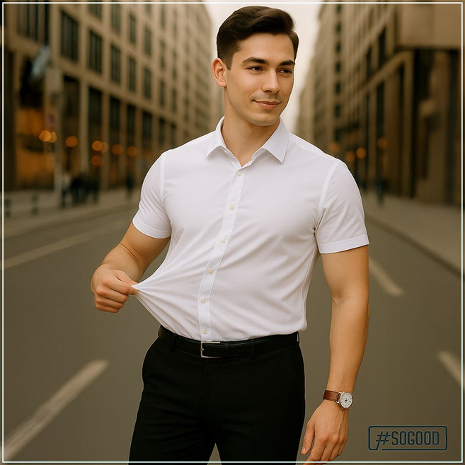 短袖襯衫 抗皺襯衫 涼感襯衫 上班襯衫 白襯衫 口袋襯衫