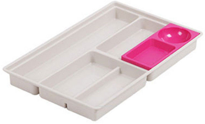 창신리빙 서랍 칸막이 정리함 화장대 악세사리 트레이, 핑크