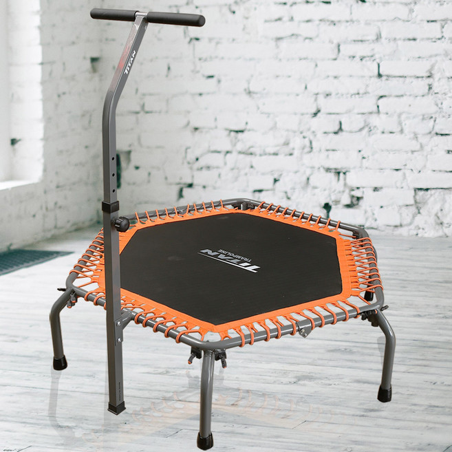 클럽형 초대형 55인치 3세대 6각 트램폴린 성인 점핑 보드 방방 덤블링, 오렌지