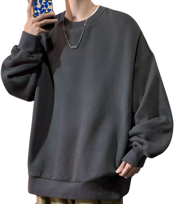 韓系寬鬆大學T 長袖刷毛上衣 情侶款衛衣