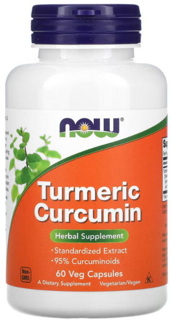 나우푸드 강황 665mg 60 베지 캡슐 식물성 비건 허브 커큐민 폴리페놀 글루텐프리, 1개, 60정