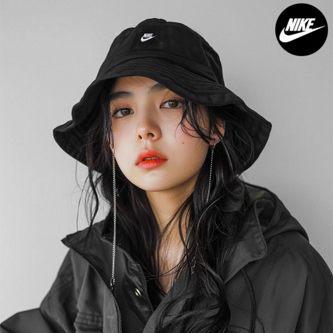 나이키 코어 로고 버킷햇 벙거지 모자 블랙 CZ6125-010, 색상:CZ6125-010 / 사이즈:M/L, 1개