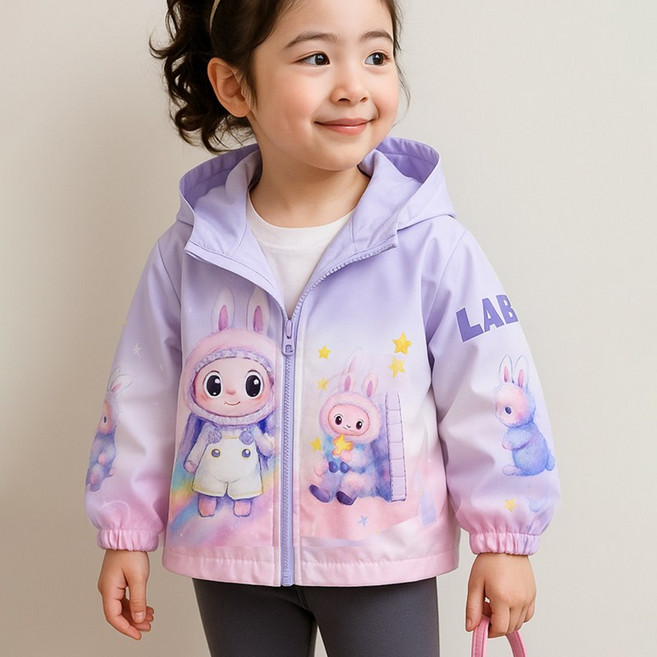 최신상 라부부 봄가을 간절기 자켓 라부부캐릭터 자켓 긴팔키즈 자켓 여아