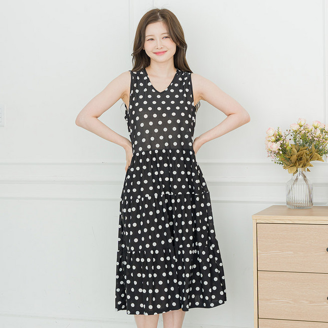 아킵 나시 원피스 냉감 여름 민소매 홈웨어 잠옷