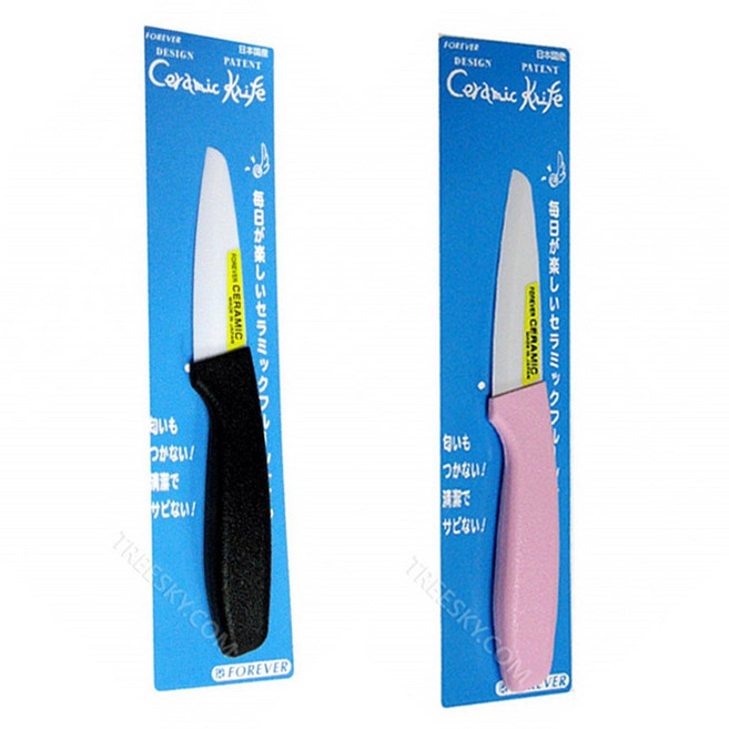 포레버 세라믹칼 유틸리티 과도-9cm 블랙 핑크 CS-9WB/CS-9WP, 1개