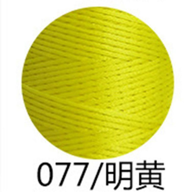 南美扁蠟線 手工編織線 手縫蠟線 編繩材料, 明黃077,1.0扁蠟線約180米, 1個