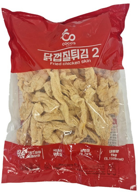 코코스 국내산 닭껍질튀김 1kg (냉동), 1개